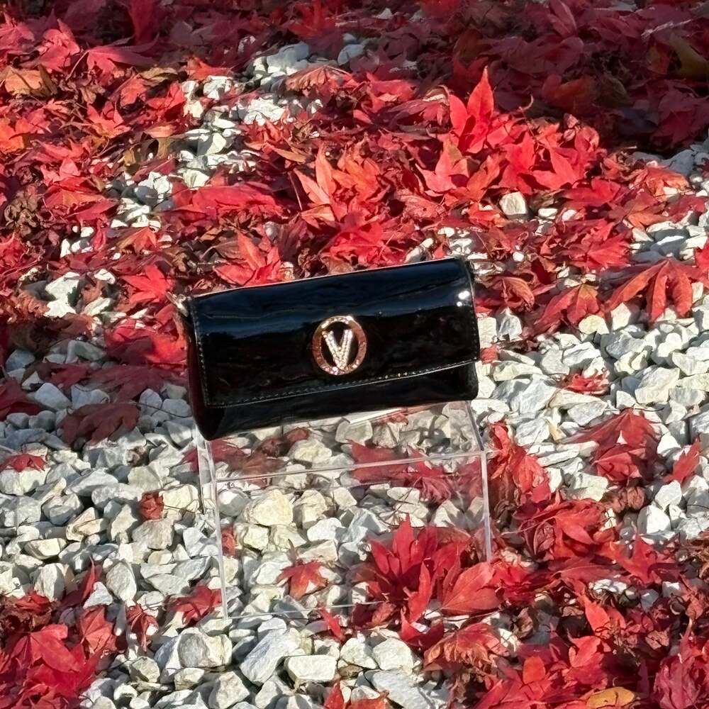Patent Black leather mini bag Valentino Orlandi New